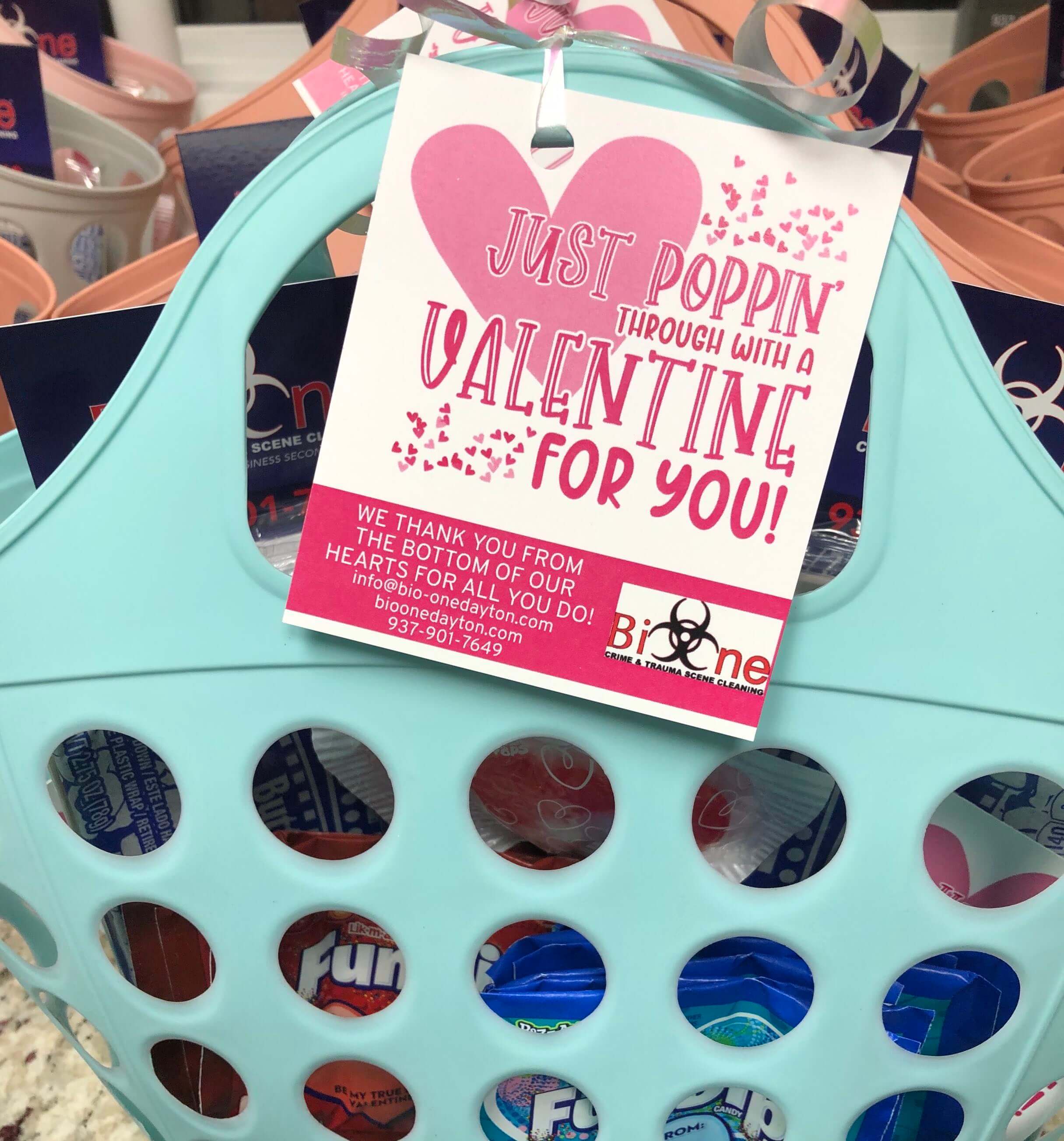 Bio-One Valentine's Day Gift Bags for Police Departments